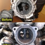 Diesel Induction Service EGR valve before & after