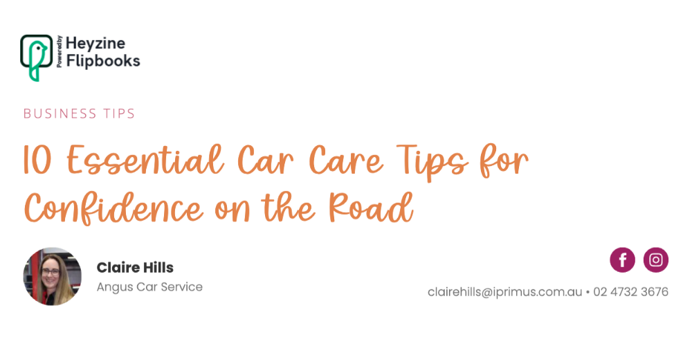 As Seen in Brave Magazine: Claire’s Essential Car Care Tips